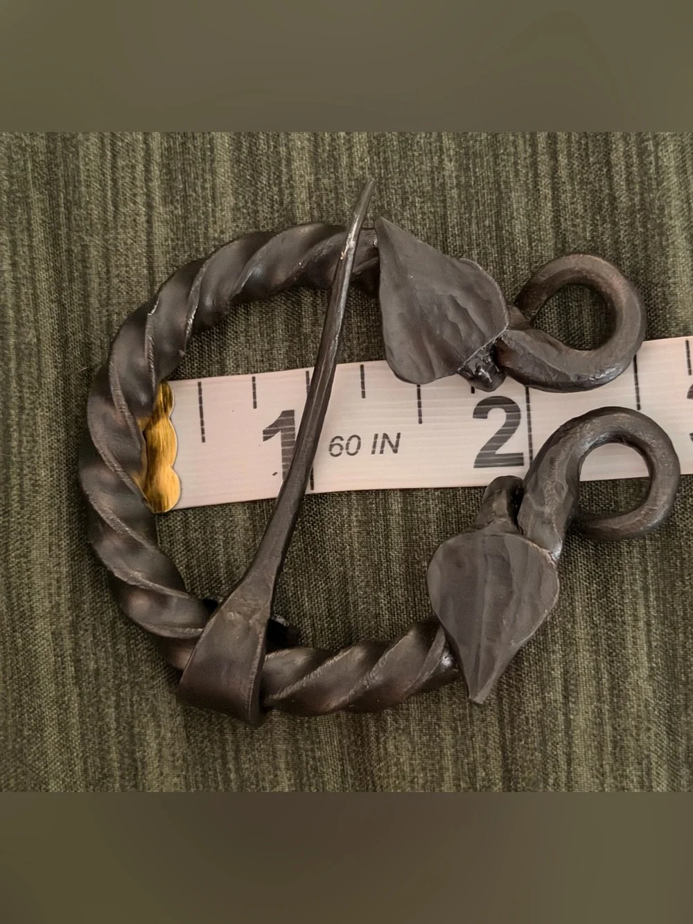 Hand Forged Iron Viking Horseshoe Brooch/Penannular Brooch